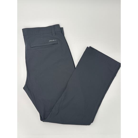 Eddie Bauer | Dress Slacks | Men’s 33x30 | Gray | Zip Pocket Flat Front - Picture 1 of 5